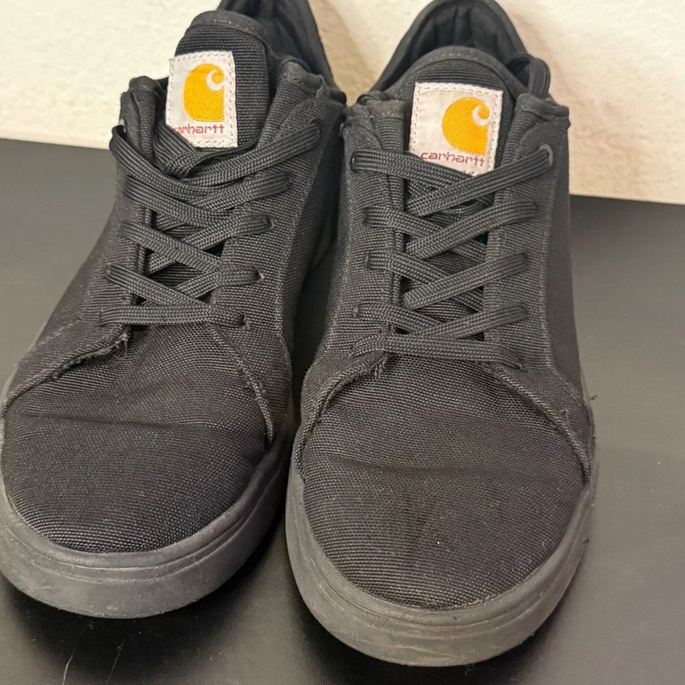Carhartt Detroit Nano Toe Canvas Mens Work Sneakers Size 7.5 Black Lace Up